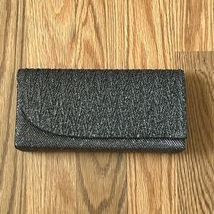 NWOT - Gray Glitter Clutch Bag